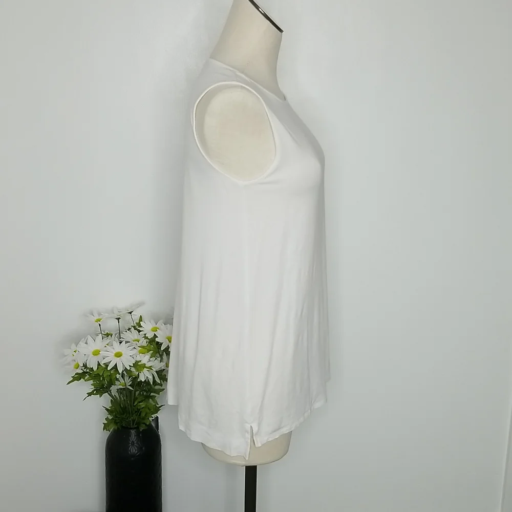 J. Jill Wearever White Tank Top Small - Picture 2 of 8